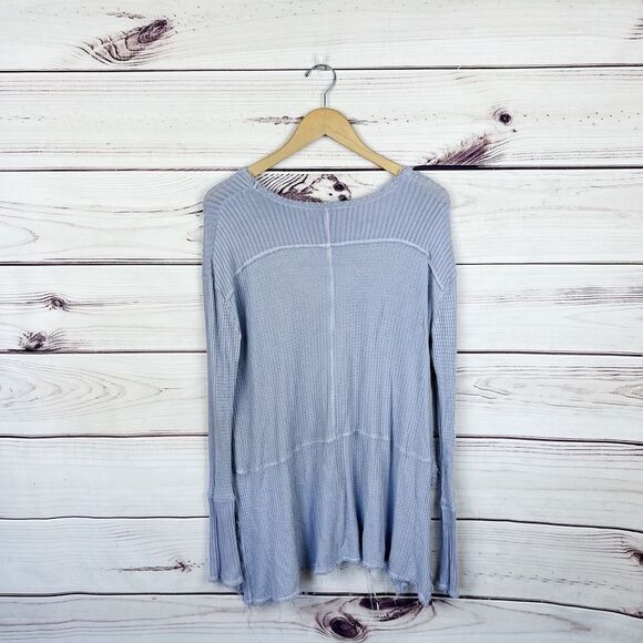 Free People Sunset Park Thermal Knit Long Sleeve Top Sz Small - Picture 4 of 6